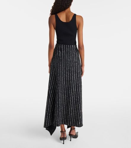 Jupe longue asymétrique rayée - Mugler - Modalova