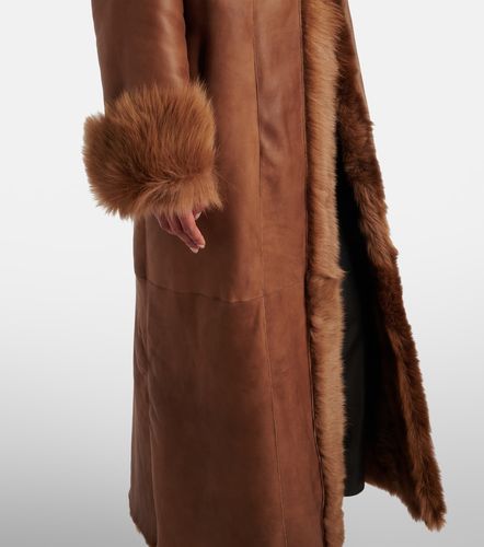 Manteau Marlene en cuir et shearling - Nour Hammour - Modalova