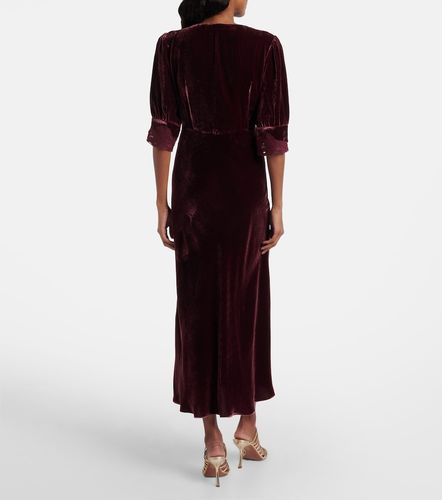 Robe midi Simone en velours et dentelle - Rixo - Modalova