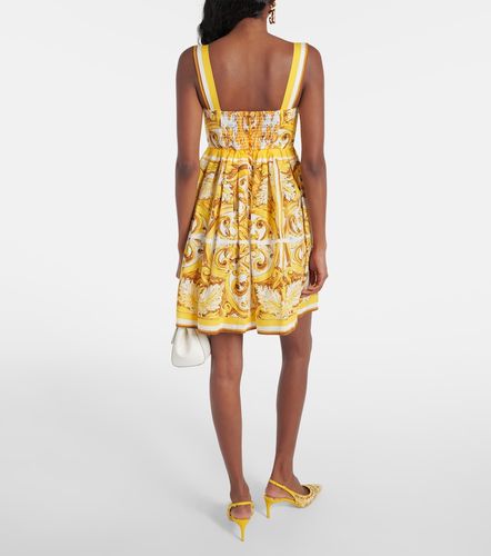 Robe Majolica en popeline de coton - Dolce&Gabbana - Modalova