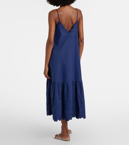 Robe midi brodée en coton - Juliet Dunn - Modalova