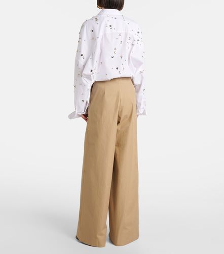 Pantalon ample à taille basse en coton - Dries Van Noten - Modalova