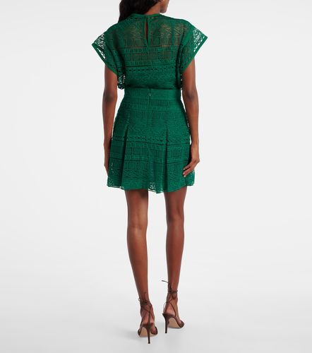 Mini-jupe en macramé à taille haute - Elie Saab - Modalova