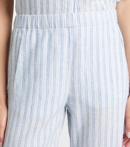 Pantalon ample Evony en coton et lin à rayures - Velvet - Modalova