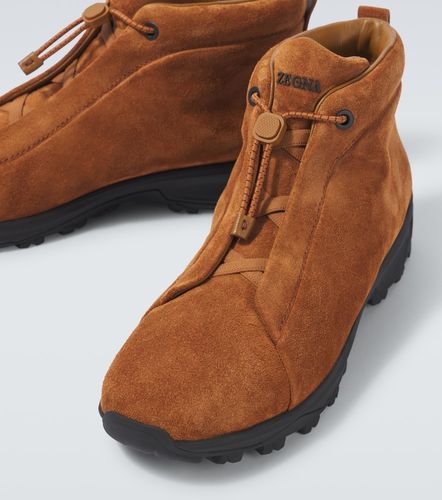 Baskets Triple Stitch Vetta en daim - Zegna - Modalova