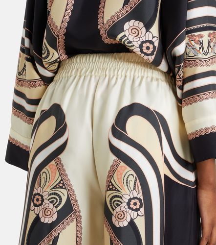 Pantalon palazzo en soie imprimé - La DoubleJ - Modalova