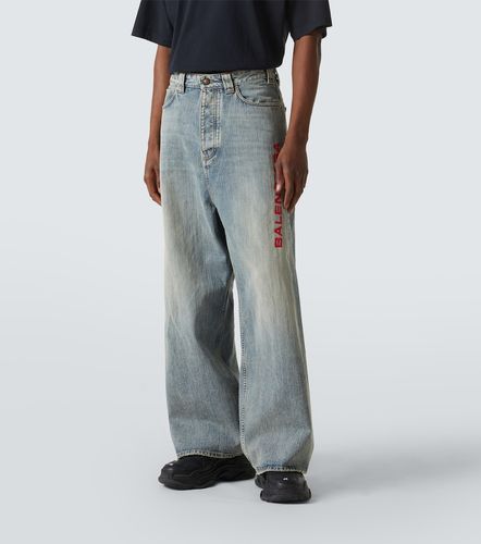 Jean ample brodé à logo - Balenciaga - Modalova