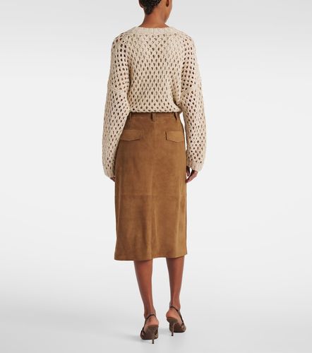 Jupe midi en daim - Brunello Cucinelli - Modalova