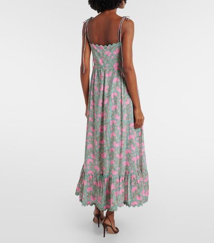 Robe midi en coton à fleurs - Juliet Dunn - Modalova