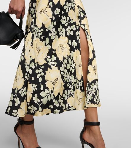 Robe midi Simone en satin à fleurs - Rixo - Modalova