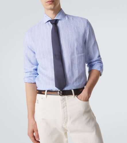 Chemise rayée en lin - Brunello Cucinelli - Modalova