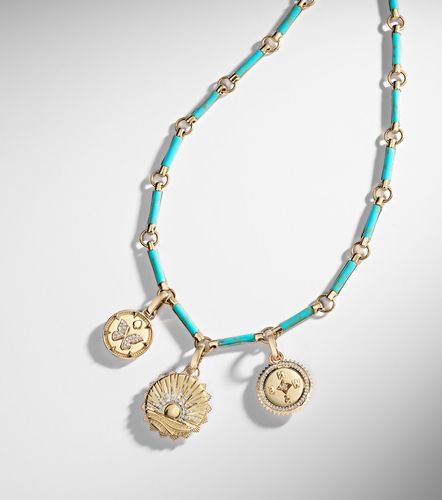 Collier Element en or 18 ct, turquoise et diamants - FoundRae - Modalova