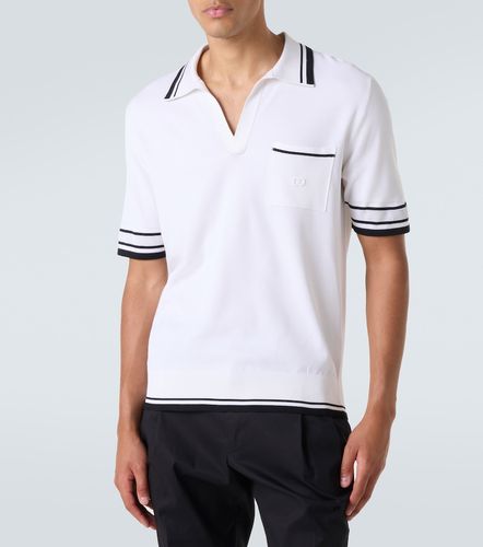 Polo en soie mélangée - Dolce&Gabbana - Modalova
