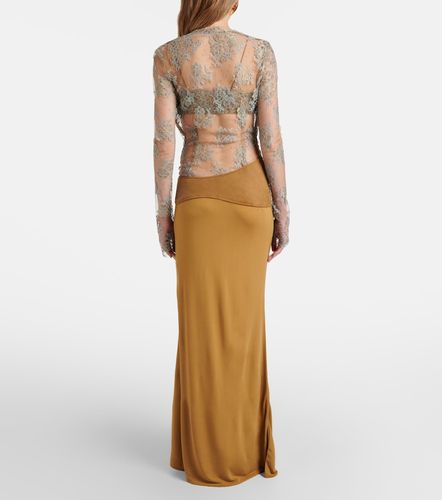 Robe Sèpienne en dentelle et daim - Christopher Esber - Modalova