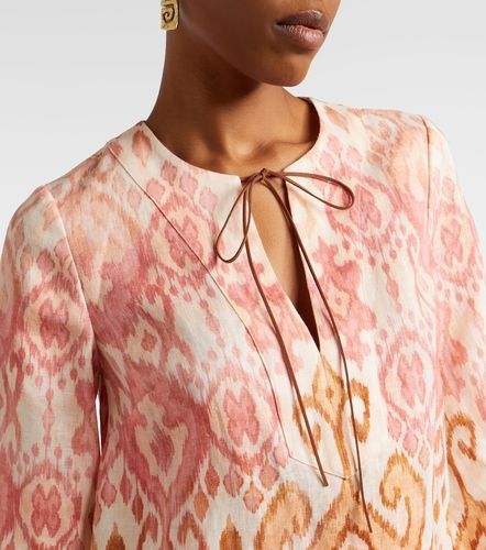 Robe de plage Aster en lin à imprimé - Zimmermann - Modalova