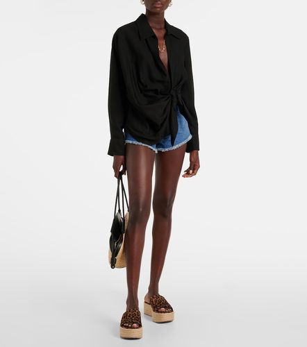 Mules espadrilles en daim à imprimé léopard - Gianvito Rossi - Modalova