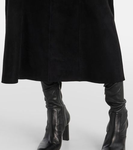 Jupe midi Edwina à taille haute en daim - Rixo - Modalova