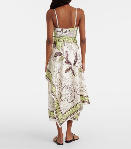 Jupe midi imprimée en soie - Tory Burch - Modalova