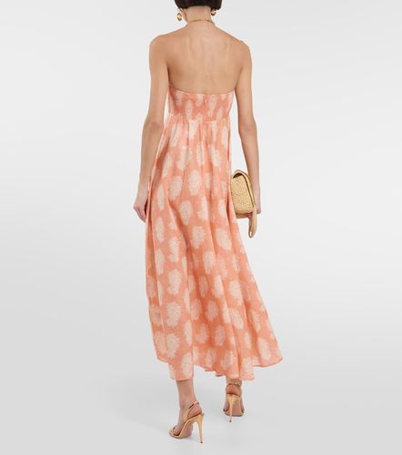 Robe midi imprimée en lin - Zimmermann - Modalova