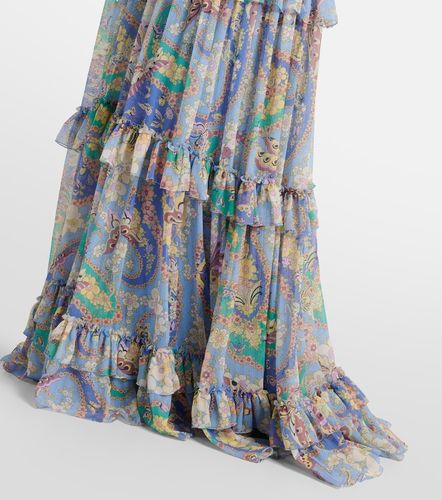 Etro Robe longue en soie à fleurs - Etro - Modalova