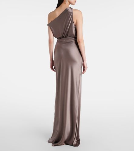 Robe longue asymétrique en satin de soie - The Sei - Modalova