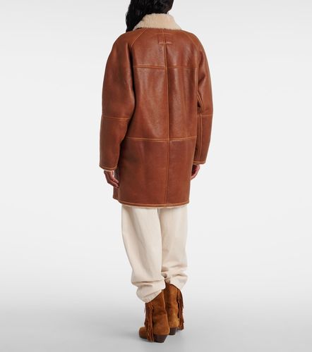 Manteau Berthie en cuir et shearling - Isabel Marant - Modalova