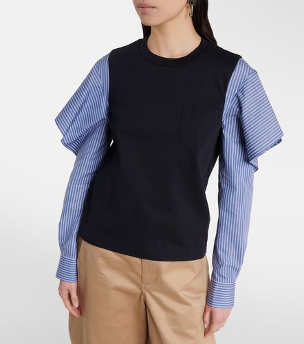 Chemise rayée en coton et en popeline - Sacai - Modalova