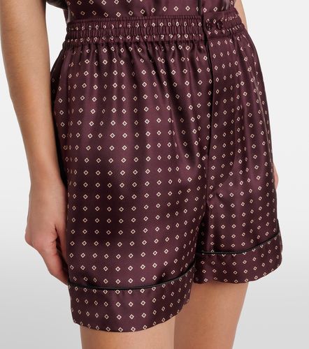 Short en soie à imprimé - Saint Laurent - Modalova