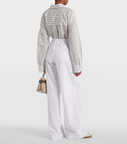 Pantalon ample taille haute en coton - Brunello Cucinelli - Modalova
