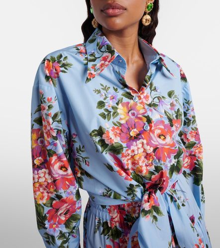 Chemise courte en coton à fleurs - Dolce&Gabbana - Modalova