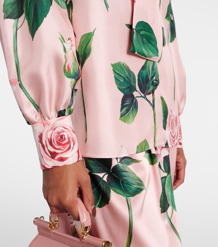 Blouse en soie à fleurs - Dolce&Gabbana - Modalova