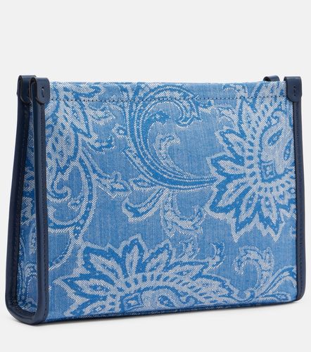 Pochette Eyes Mini brodé en jacquard de jean - Etro - Modalova
