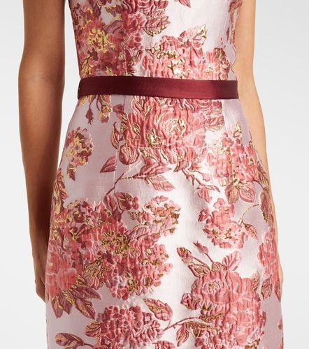Robe longue Robin en brocart à fleurs - Markarian - Modalova
