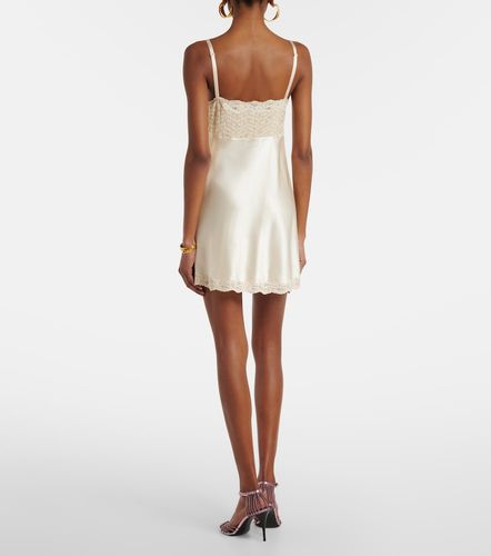 Robe nuisette en satin de soie - Saint Laurent - Modalova