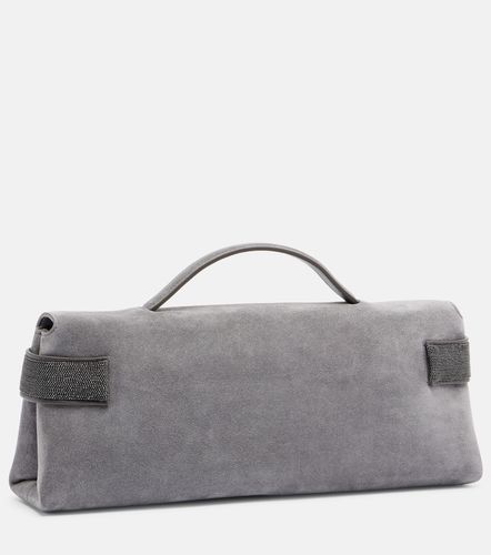 Sac Small Monili en daim à ornements - Brunello Cucinelli - Modalova