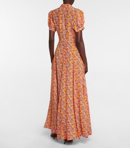 Robe longue Bel en soie à fleurs - Caroline Constas - Modalova