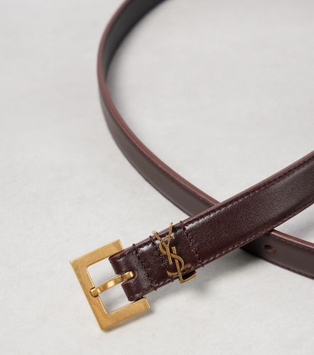 Ceinture fine Cassandre en cuir - Saint Laurent - Modalova