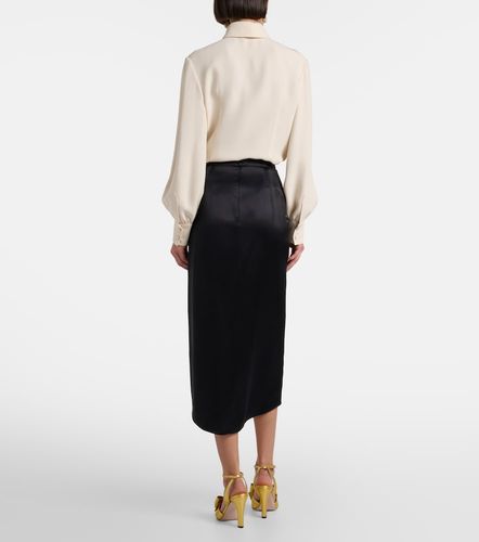 Jupe midi asymétrique en soie - Valentino - Modalova