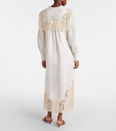 Alémais x LRNCE – Robe midi Rosemary brodée en lin - Alemais - Modalova