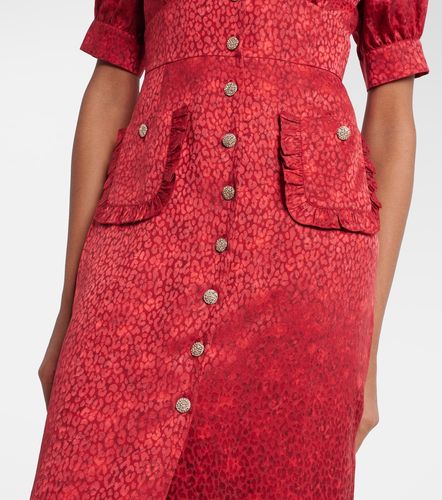 Robe midi en jacquard de soie - Alessandra Rich - Modalova