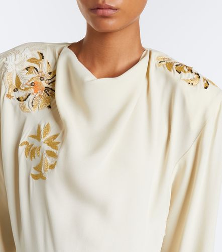 Robe longue Samsha en crêpe à broderies - Isabel Marant - Modalova