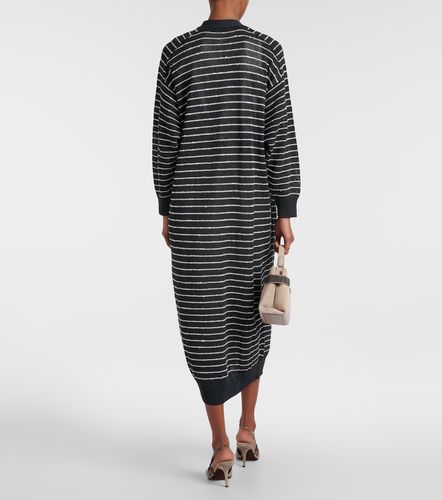 Cardigan Dazzling en coton à rayures - Brunello Cucinelli - Modalova