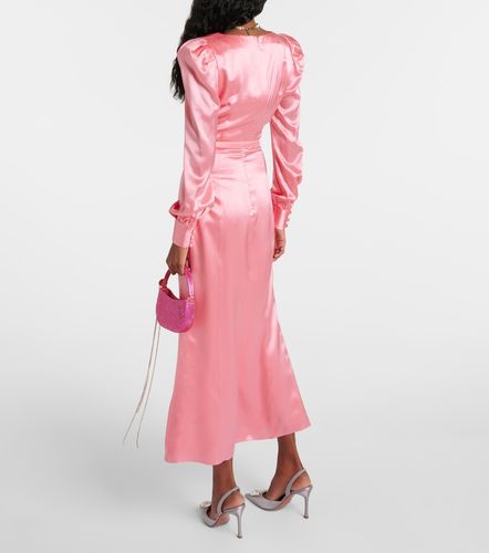 Robe midi en satin de soie - Alessandra Rich - Modalova