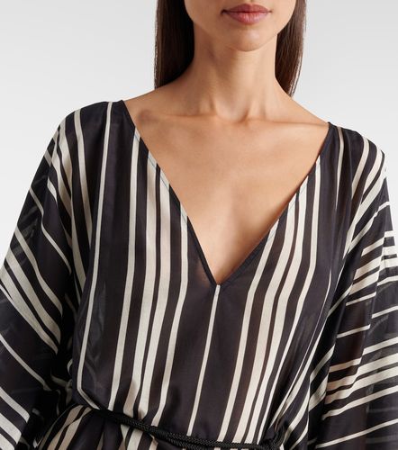 Cafetan en coton et soie à rayures - Tory Burch - Modalova