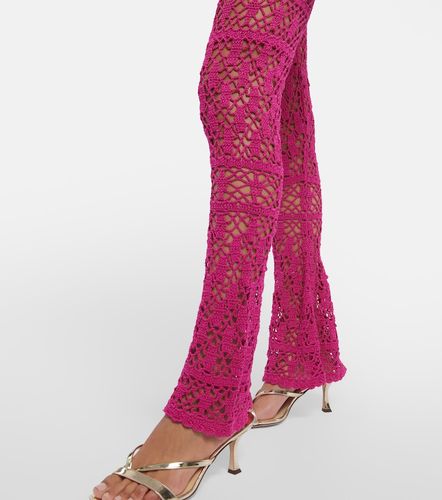 Pantalon évasé Bianca en crochet de coton - Anna Kosturova - Modalova