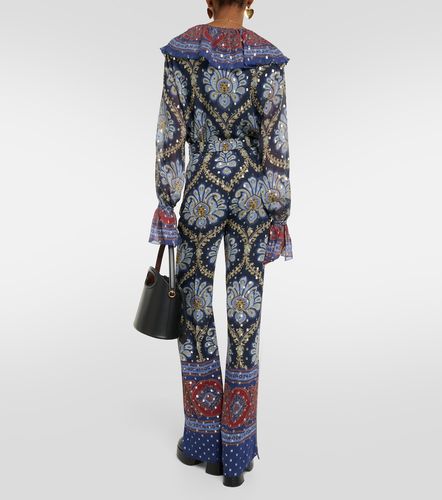 Pantalon ample en soie mélangée à motif cachemire - Etro - Modalova