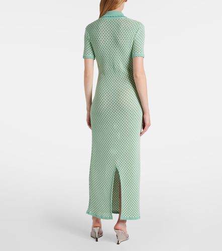 Robe longue en crochet de coton mélangé - Versace - Modalova