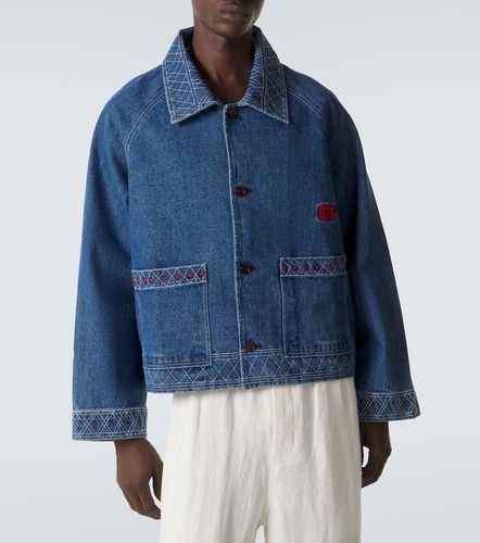 Veste en jean brodée en laine et coton - Bode - Modalova