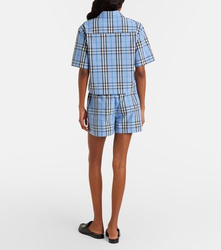 Short en coton à motif Check - Burberry - Modalova