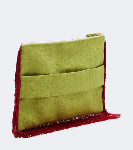 Pochette en toile de coton à franges - La DoubleJ - Modalova